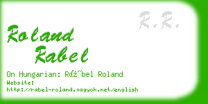 roland rabel business card